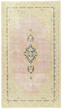 Full view of 1970s Vintage rug from Iran / Persia, 207 × 117 cm in Red tones