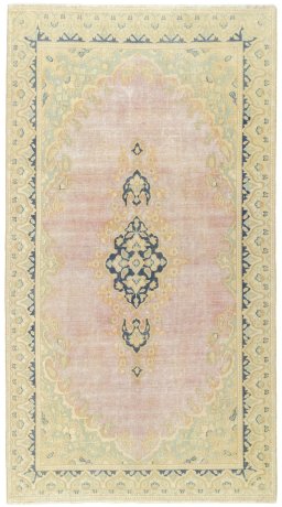 Full view of 1970s Vintage rug from Turkey, 209 × 114 cm in Red tones