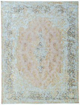Full view of 1950s Vintage rug from Pakistan, 396 × 299 cm in Red tones