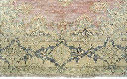 Full view of 1950s Vintage rug from Pakistan, 298 × 218 cm in Red tones