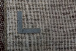 Close-up detail of 1970s Vintage rug from Pakistan showing Wool weave
