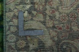 Close-up detail of 1970s Vintage rug from Pakistan showing Wool weave