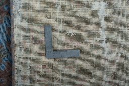Close-up detail of 1970s Vintage rug from Pakistan showing Wool weave