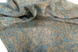 Corner detail of 1970s Vintage rug showing border pattern and Wool pile