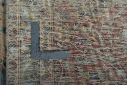 Close-up detail of 1970s Vintage rug from Pakistan showing Wool weave