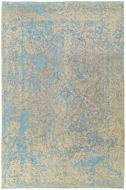 Full view of 1970s Vintage rug from Pakistan, 350 × 233 cm in Blue tones