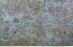 Close-up detail of 1950s Vintage rug from Pakistan showing Wool weave