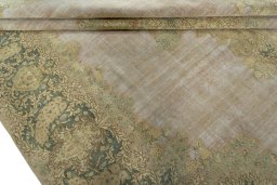Close-up detail of 1950s Vintage rug from Pakistan showing Wool weave
