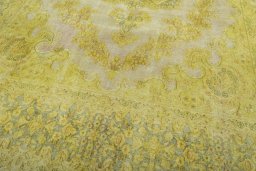 Close-up detail of 1950s Vintage rug from Pakistan showing Wool weave
