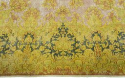 Full view of 1950s Vintage rug from Pakistan, 416 × 293 cm in Red tones