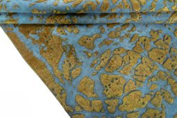 Full view of 1950s Vintage rug from Pakistan, 266 × 190 cm in Blue tones