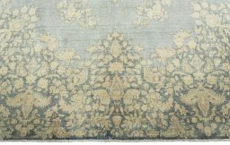 Full view of 1970s Vintage rug from Pakistan, 410 × 289 cm in Green tones