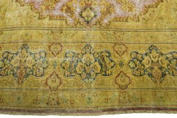 Full view of 1950s Vintage rug from Pakistan, 488 × 293 cm in Red tones