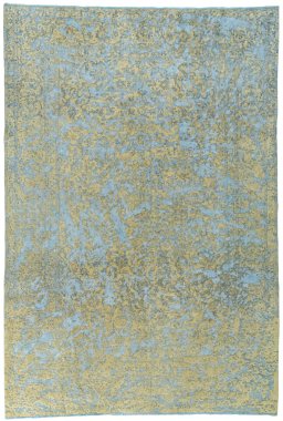 Full view of 1950s Vintage rug from Pakistan, 352 × 238 cm in Blue tones