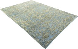 Close-up detail of 1950s Vintage rug from Pakistan showing Wool weave