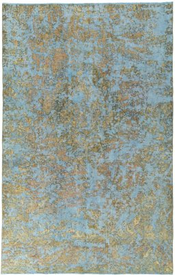 Full view of 1950s Vintage rug from Pakistan, 330 × 210 cm in Blue tones