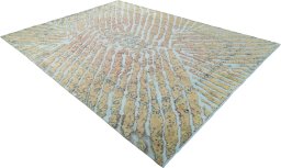 Close-up detail of 1950s Vintage rug from Pakistan showing Wool weave