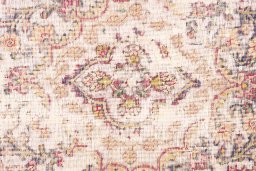 Full view of 1970s Vintage rug from Iran / Persia, 273 × 147 cm in Cream tones