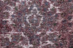 Full view of 1950s Vintage rug from Iran / Persia, 287 × 208 cm in Dark red tones