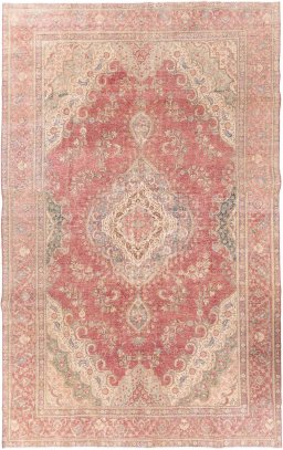 Full view of 1965s Vintage rug from Iran / Persia, 490 × 300 cm in Red tones