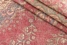 Close-up detail of 1965s Vintage rug from Iran / Persia showing Wool weave