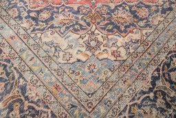 Close-up detail of 1980s Vintage rug from Iran / Persia showing Wool weave