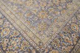 Full view of 1980s Vintage rug from Iran / Persia, 400 × 295 cm in Blue tones