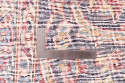 Close-up detail of 1950s Vintage rug from Iran / Persia showing Wool weave