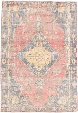 Full view of 1980s Vintage rug from Iran / Persia, 350 × 240 cm in Red tones