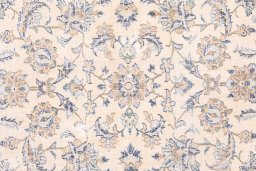 Full view of 1970s Vintage rug from Iran / Persia, 385 × 280 cm in Cream tones