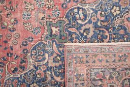 Full view of 1970s Vintage rug from Iran / Persia, 387 × 300 cm in Red tones