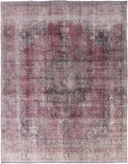 Full view of 1955s Vintage rug from Iran / Persia, 382 × 290 cm in Red tones