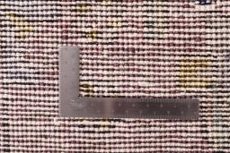 Close-up detail of 1955s Vintage rug from Iran / Persia showing Wool weave