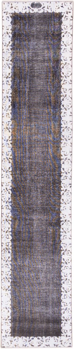 Full view of 1975s Vintage rug from Iran / Persia, 460 × 93 cm in Multi Color tones