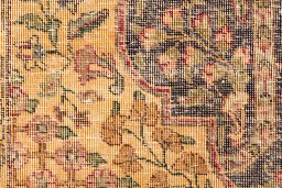 Full view of 1945s Vintage rug from Iran / Persia, 180 × 134 cm in Brown tones