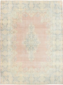 Full view of 1960s Vintage rug from Iran / Persia, 396 × 296 cm in Terracotta tones