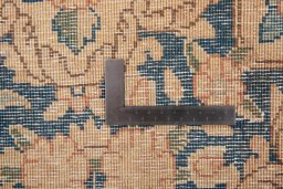 Surface texture of 1960s Vintage rug with natural Wool and intricate pattern