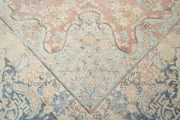 Close-up detail of 1960s Vintage rug from Iran / Persia showing Wool weave
