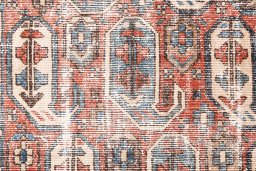 Full view of 1940s Vintage rug from Iran / Persia, 282 × 95 cm in Red tones