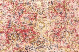 Full view of 1973s Vintage rug from Iran / Persia, 388 × 104 cm in Cream tones