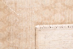 Close-up detail of 1972s Vintage rug from Iran / Persia showing Wool weave