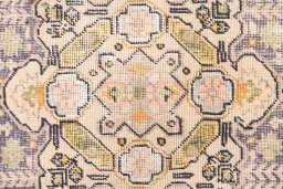 Full view of 1970s Vintage rug from Iran / Persia, 207 × 85 cm in Blue tones