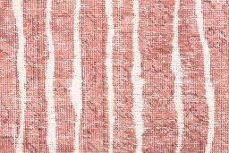 Close-up detail of 1972s Vintage rug from Iran / Persia showing Wool weave