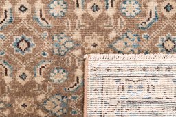 Close-up detail of 1970s Vintage rug from Iran / Persia showing Wool weave