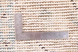 Corner detail of 1970s Vintage rug showing border pattern and Wool pile