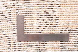 Corner detail of 1970s Vintage rug showing border pattern and Wool pile
