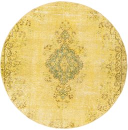 Full view of 1970s Vintage rug from Iran / Persia, 223 × 223 cm in Cream tones