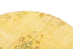 Surface texture of 1970s Vintage rug with natural Wool and intricate pattern