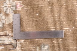 Close-up detail of 1995s Vintage rug from Iran / Persia showing Wool weave