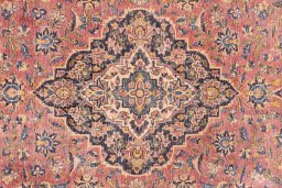 Full view of 1977s Vintage rug from Iran / Persia, 380 × 247 cm in Red tones